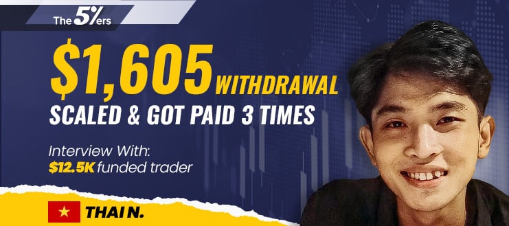 $12.5K Funded Trader Scaled and Got Paid 3 Times for $1,605 Overall