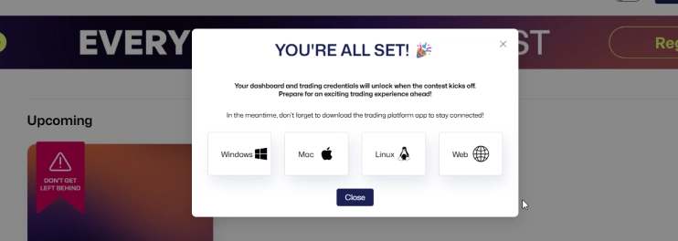 Select Your Trading Platform and Download the App.